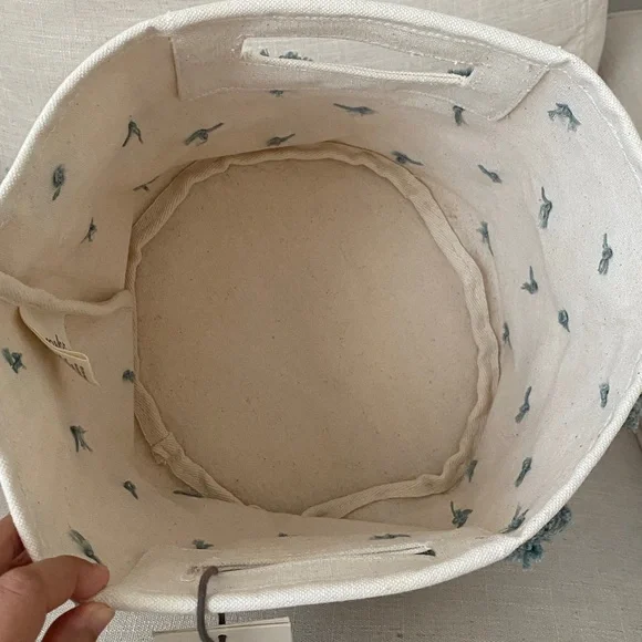 New Pehr pint pom pom basket in deep sea - Picture 4 of 6